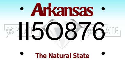 II5O876 Arkansas License Plate