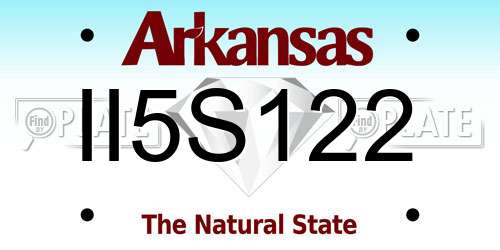 II5S122 Arkansas License Plate