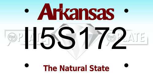 II5S172 Arkansas License Plate