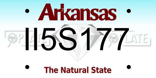 II5S177 Arkansas License Plate