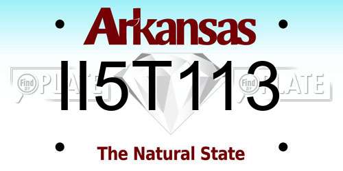II5T113 Arkansas License Plate