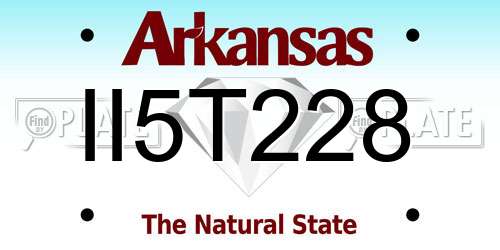 II5T228 Arkansas License Plate