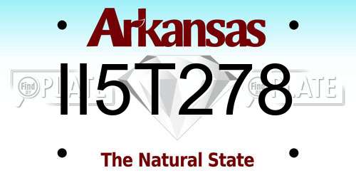 II5T278 Arkansas License Plate