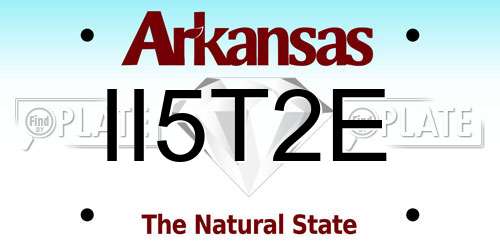 II5T2E Arkansas License Plate