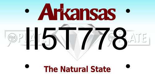 II5T778 Arkansas License Plate