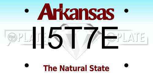 II5T7E Arkansas License Plate