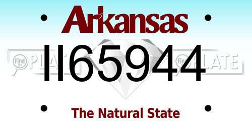 II65944 Arkansas License Plate
