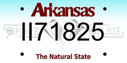 II71825 Arkansas License Plate