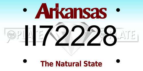 II72228 Arkansas License Plate