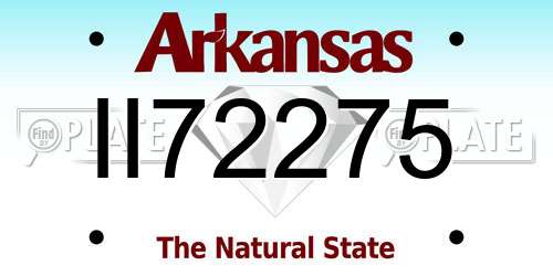 II72275 Arkansas License Plate