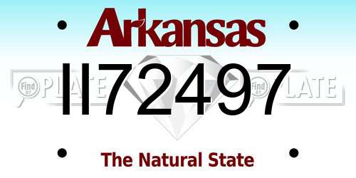 II72497 Arkansas License Plate