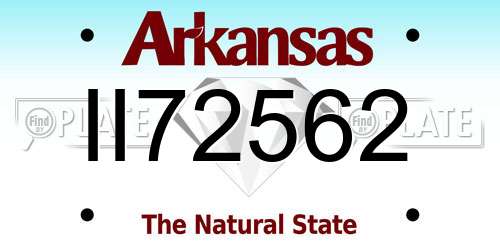 II72562 Arkansas License Plate