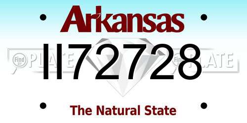 II72728 Arkansas License Plate