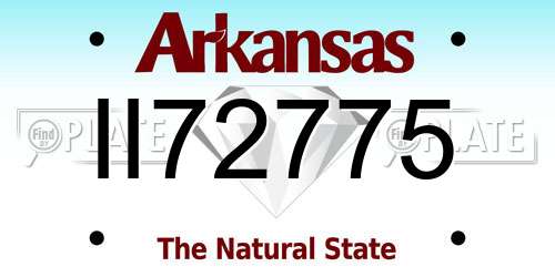 II72775 Arkansas License Plate