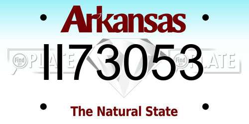 II73053 Arkansas License Plate