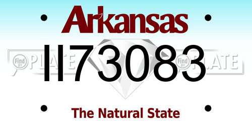 II73083 Arkansas License Plate