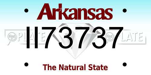 II73737 Arkansas License Plate