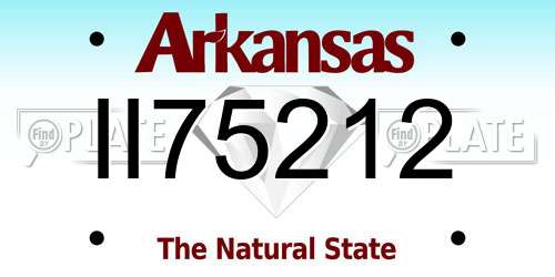 II75212 Arkansas License Plate