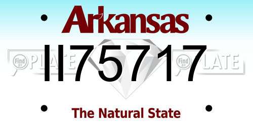II75717 Arkansas License Plate
