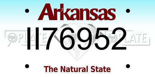 II76952 Arkansas License Plate