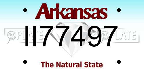 II77497 Arkansas License Plate