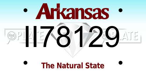 II78129 Arkansas License Plate