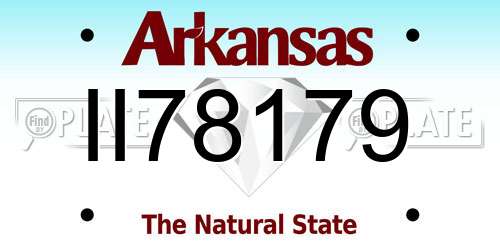 II78179 Arkansas License Plate