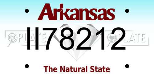 II78212 Arkansas License Plate