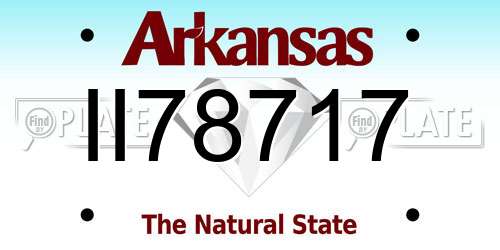 II78717 Arkansas License Plate