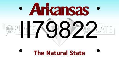II79822 Arkansas License Plate