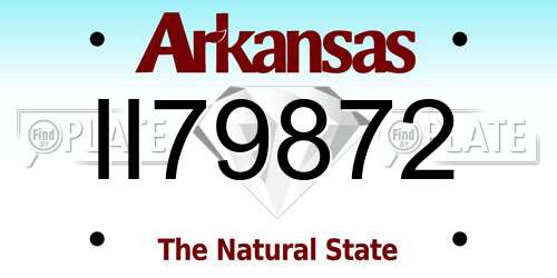 II79872 Arkansas License Plate