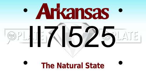 II7I525 Arkansas License Plate