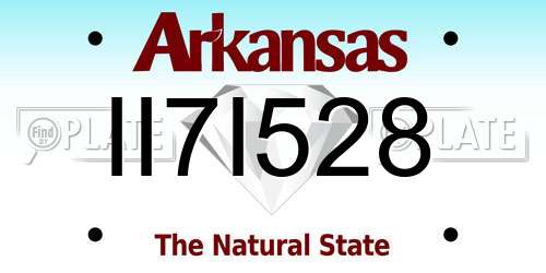 II7I528 Arkansas License Plate