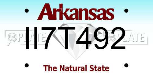 II7T492 Arkansas License Plate