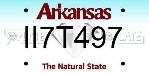 II7T497 Arkansas License Plate