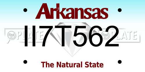 II7T562 Arkansas License Plate