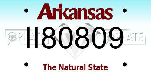 II80809 Arkansas License Plate