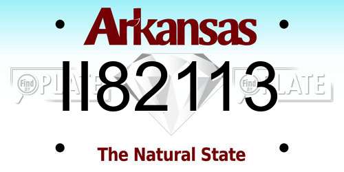 II82113 Arkansas License Plate