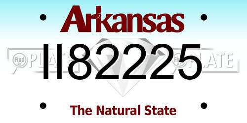 II82225 Arkansas License Plate