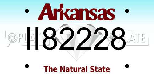 II82228 Arkansas License Plate