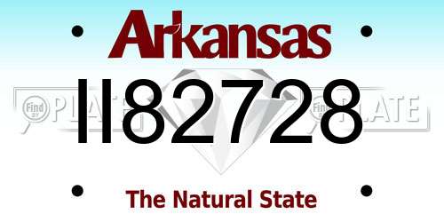 II82728 Arkansas License Plate