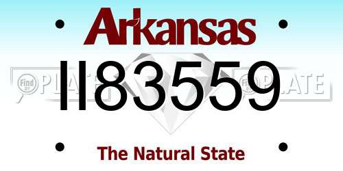 II83559 Arkansas License Plate