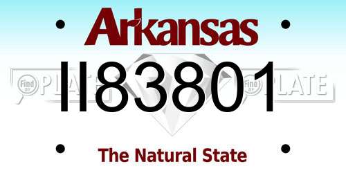 II83801 Arkansas License Plate