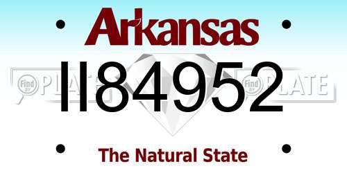 II84952 Arkansas License Plate