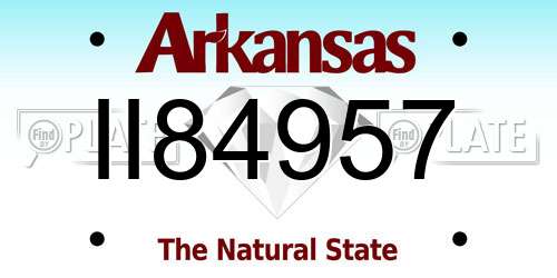 II84957 Arkansas License Plate