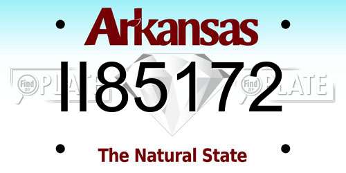II85172 Arkansas License Plate
