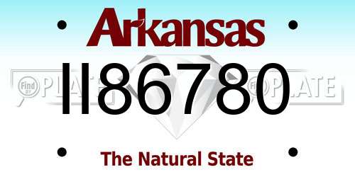II86780 Arkansas License Plate