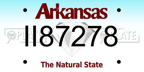 II87278 Arkansas License Plate