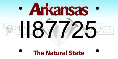 II87725 Arkansas License Plate