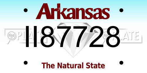 II87728 Arkansas License Plate